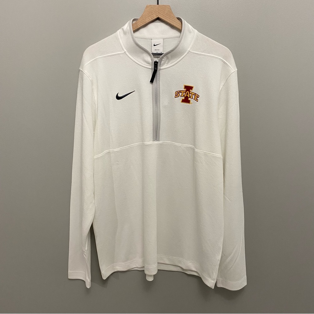 Nike Victory Dri-Fit Quarter Zip Iowa State Cyclones Mens XL White Pullover NWT - Picture 11 of 12